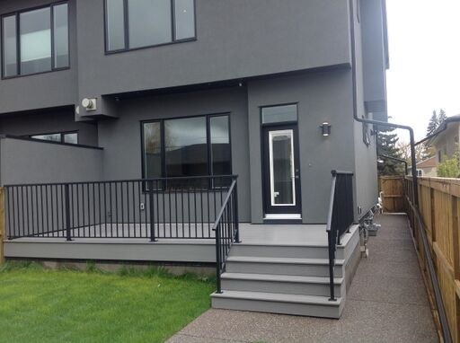 Calgary Inner-City Infill - Back Exterior and Deck