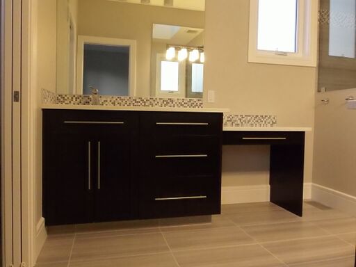 Calgary Inner-City Infill - Master En-suite With Drop-down Makeup Table
